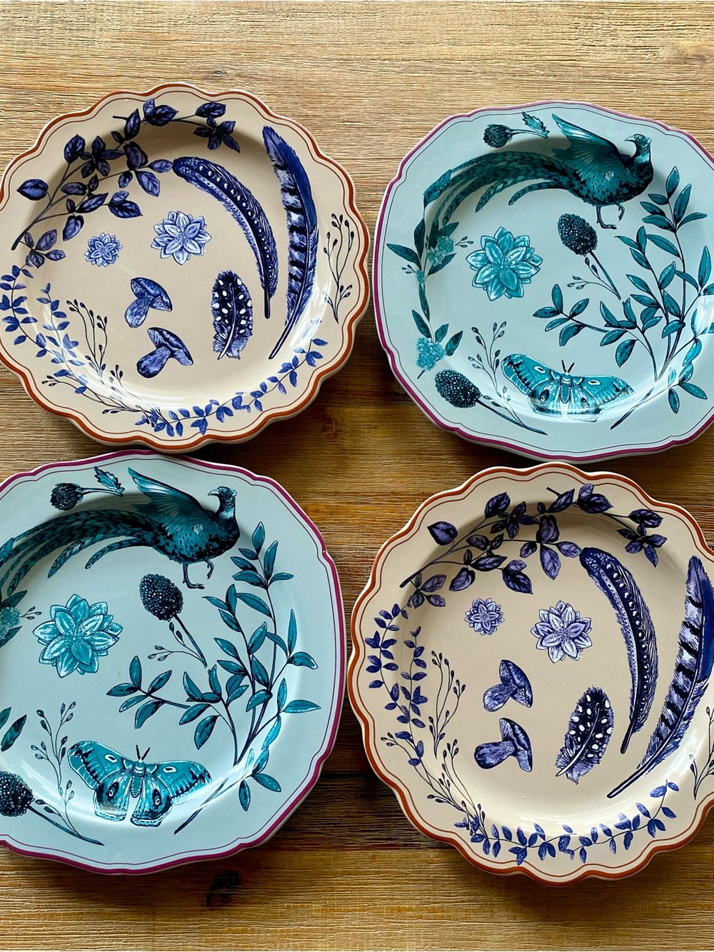 Anthropologie Cottagecore Elin Dessert/Salad Plates Set of 4